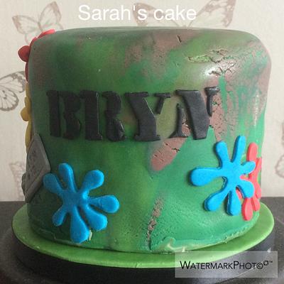 Paint ball Cake - Cake by Sarah's cakes