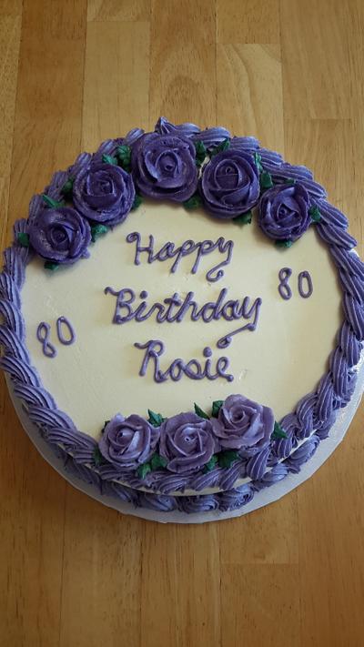 80th Birthday  - Cake by Brenda49