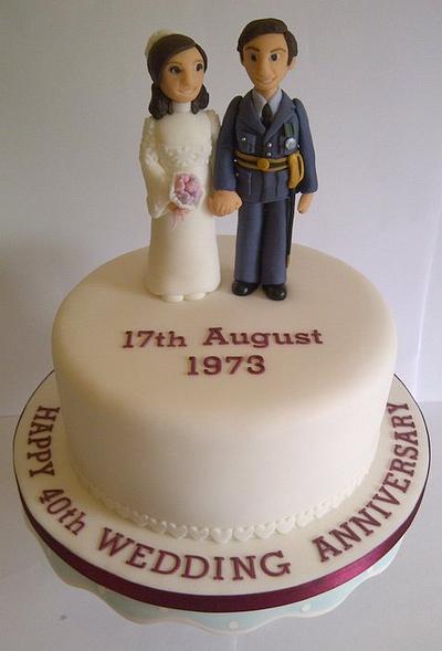 40th Wedding Anniversary Cake - Cake by CakeyCake