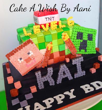 Mine craft cake :)  - Cake by Aani