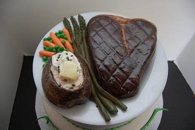Steak Cake - Cake by It's a Cake Thing 