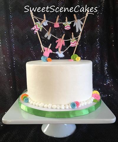 Laundry Line Shower cake - Cake by Sweet Scene Cakes