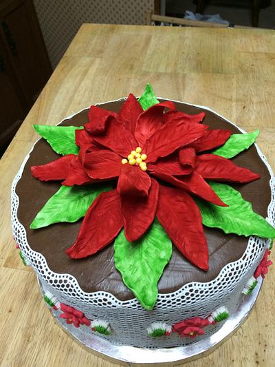 christmas poinsettia - Cake by arkansasaussie