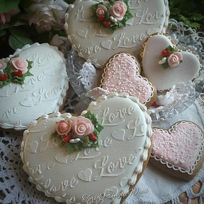 Love hearts - Cake by Teri Pringle Wood