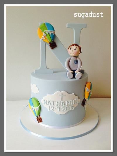 Hot Air Balloon Christening Cake - Cake by Mary @ SugaDust