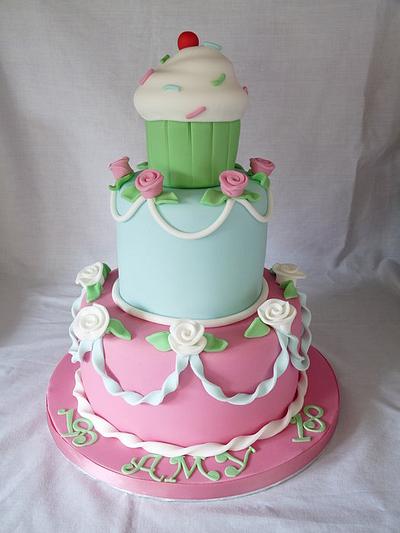 THREE TIERED CUPCAKE  - Cake by Grace's Party Cakes