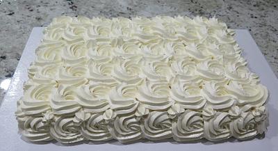 Rosette Swiss Meringue Buttercream Lemon WASC cake - Cake by MBalaska