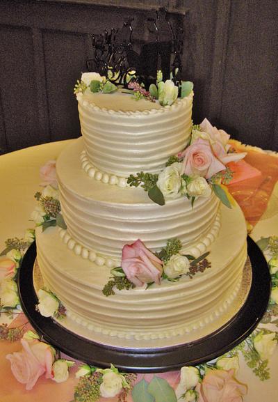 Reveal Wedding/Grooms cake in buttercream - Cake by Nancys Fancys Cakes & Catering (Nancy Goolsby)