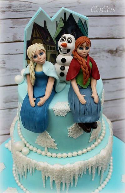 Frozen themed cake  - Cake by Lynette Brandl