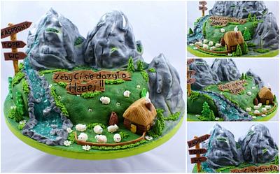 mountains - Cake by EvelynsCake