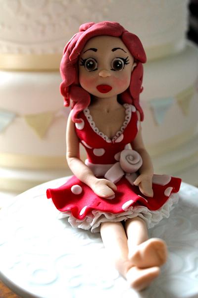 Lady figure with pink hair  - Cake by Zoe's Fancy Cakes
