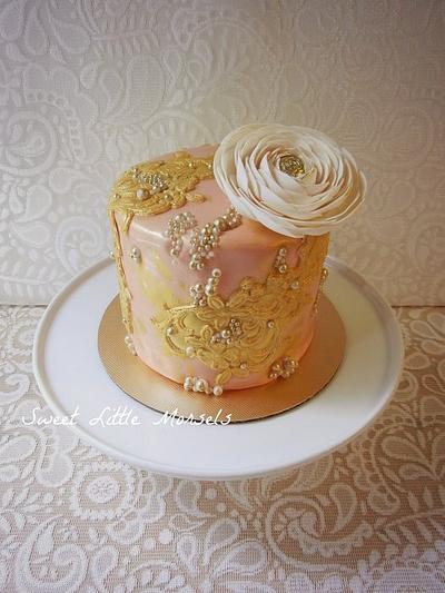 Lace and Pearls Cake - Cake by Stephanie