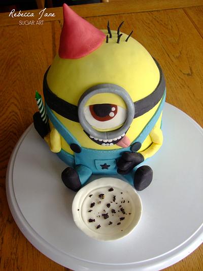 Cheeky Party Minion - Cake by Rebecca Jane Sugar Art