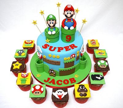 Mario and Luigi! - Cake by Natalie King