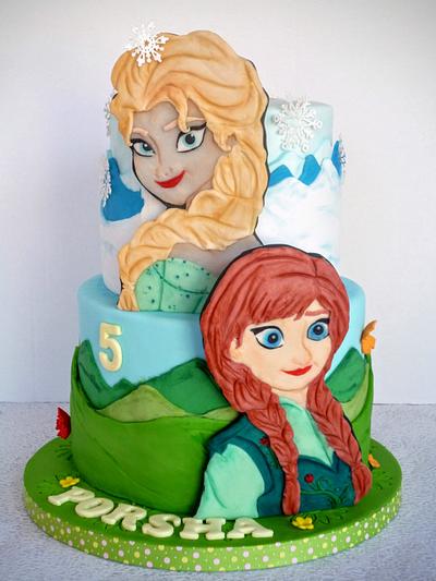 Summer and Winter Frozen - Cake by Hilz