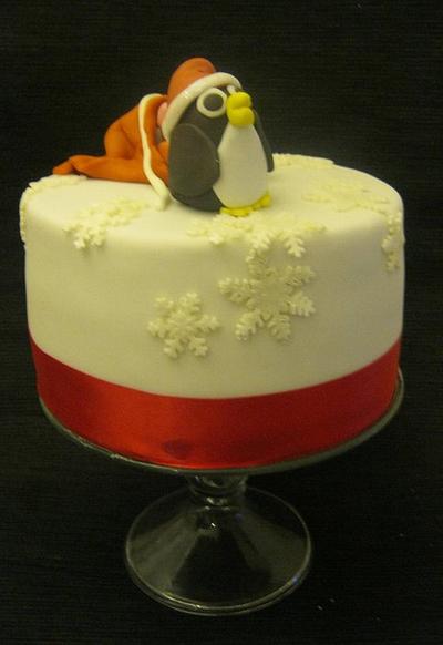 Penguin Xmas gifts - Cake by Essentially Cakes