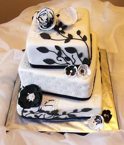 Black and white wedding cake - Cake by bocadulce
