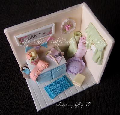 Miniature Craft Room - Cake by SabzCakes