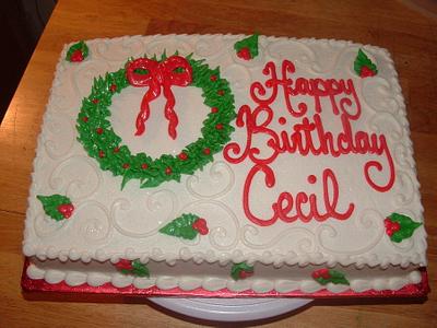 Christmas Birthday - Cake by Jennifer C.