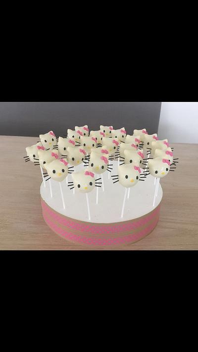 Hello Kitty cake pops - Cake by Rhona