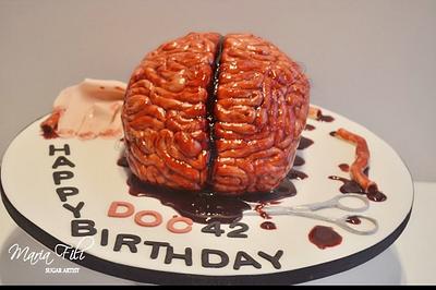 Uman Brain birthday cake - Cake by Marias-cakes