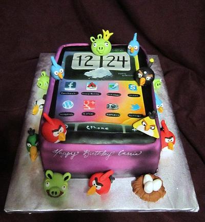 Angry Birds Smartphone Cake - Cake by JulieFreund