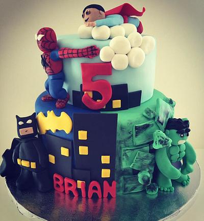 Superhero Cake - Cake by Lakrymosa 