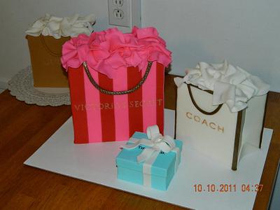 VS, Gucci, Tiffany and Coach cakes - Cake by Maureen