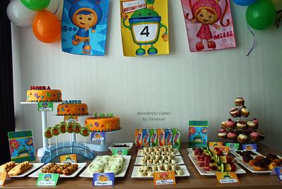 Umizoomi Sweet Table - Cake by Vanessa
