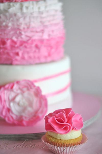 Ruffled in Pink - Cake by Delicia Designs