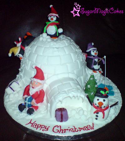 Christmas Igloo - Cake by SugarMagicCakes (Christine)