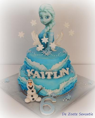 Glitter Frozen BirthdayCake  - Cake by claudia