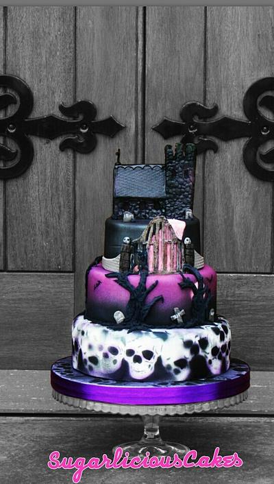 spooky church skull cake  - Cake by karen mitchell
