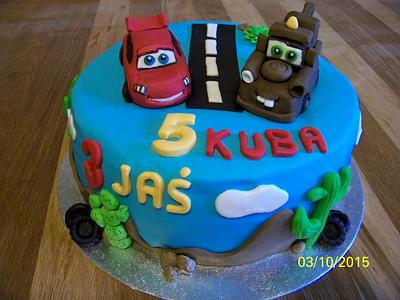 Lightning McQueen and Mater - Cake by Agnieszka