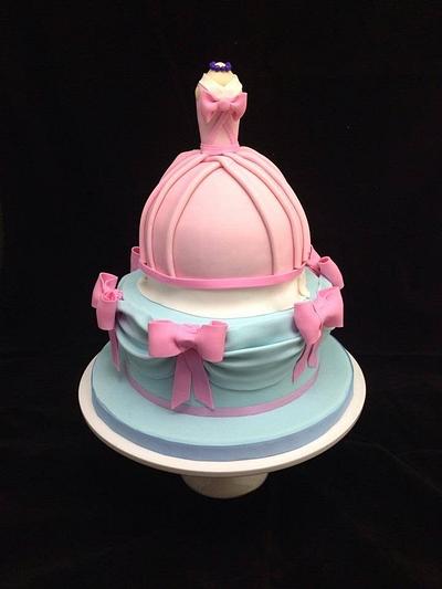 Cinderella gown dress cake - Cake by Caked Goodness