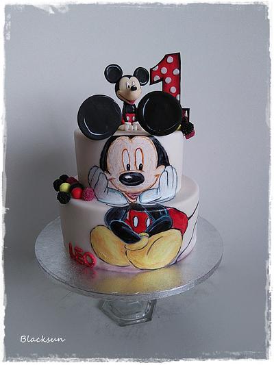 Hand painted Mickey Mouse - Cake by Zuzana Kmecova