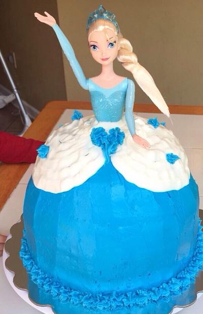 Elsa cake  - Cake by Missybloop