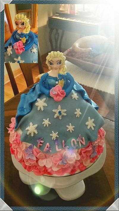 Elsa on a Bed of Flowers - Cake by Cakes Abound