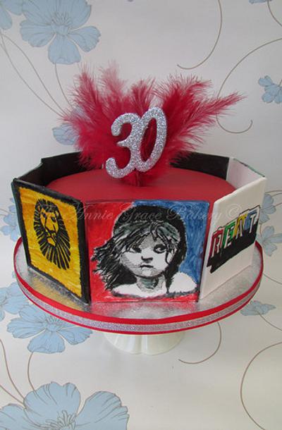 A night at the Musicals-30th Birthday cake. - Cake by The Annie Grace Bakery