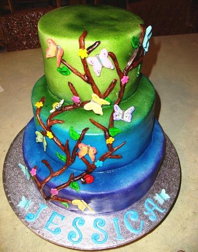 Butterfly Birthday Cake - Cake by SongbirdSweets