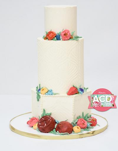 American cake decorating pomegranate cake  - Cake by Deva Williamson 