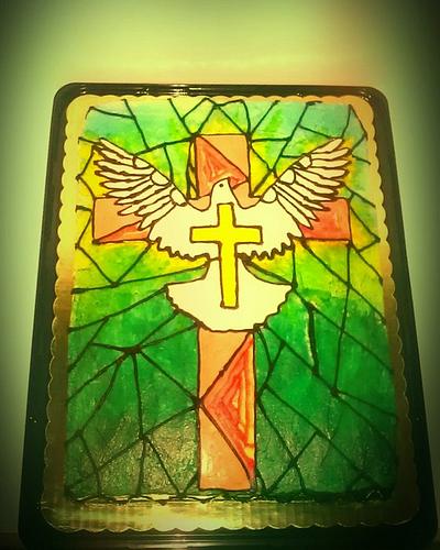 Butter Cream Stained Glass - Cake by Bakemywaytoheaven