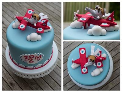 Ellie Pilot with his plane - Cake by Debs Makes Cakes