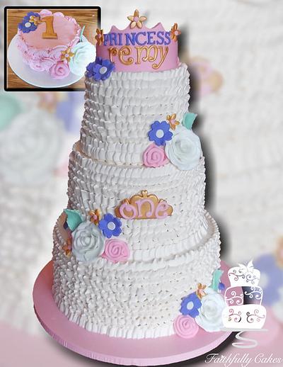 Ruffles First Birthday - Cake by FaithfullyCakes
