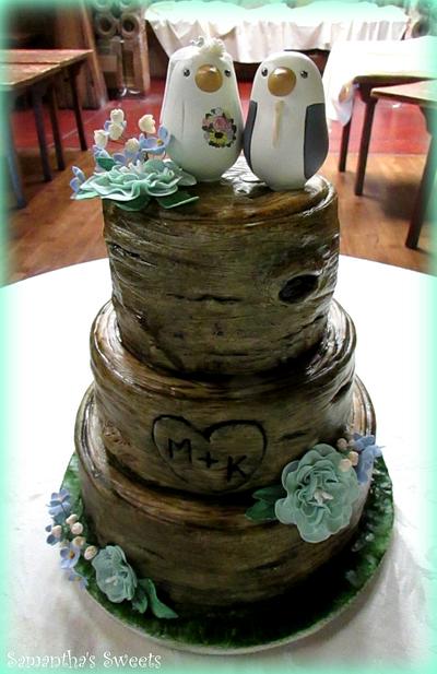 Tree Stump Wedding Cake - Cake by Samantha Eyth