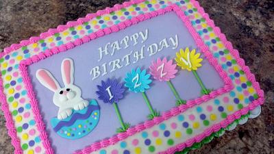 Easter themed birthday cake - Cake by subwaygirl23