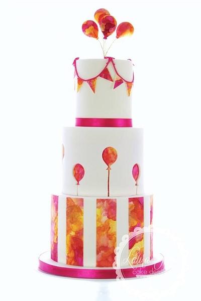 Sweet Magazine Balloons and Bunting - Cake by Laura Davis