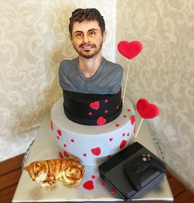 Bust cake whith cat  - Cake by Aygül DOĞAN