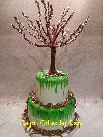 Almond tree,Spring cake - Cake by Dimitra Koniosi Markou