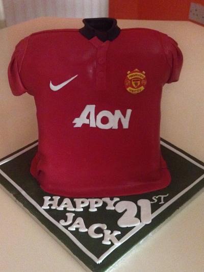 3D Man U jersey - Cake by Michelle Hand @cakesbyhand